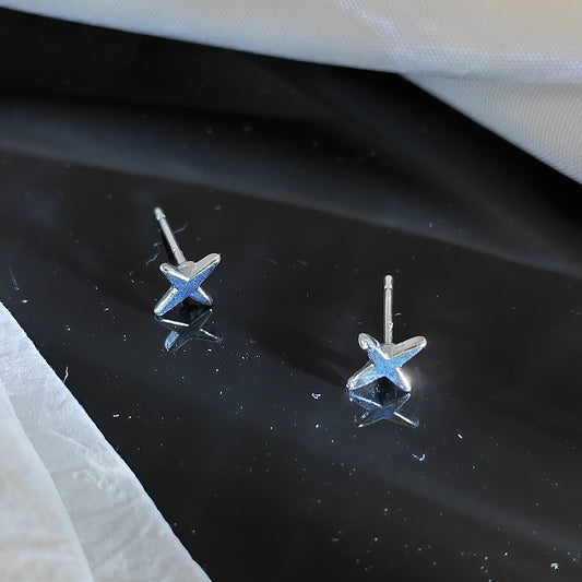 Mini Cross Star Earrings