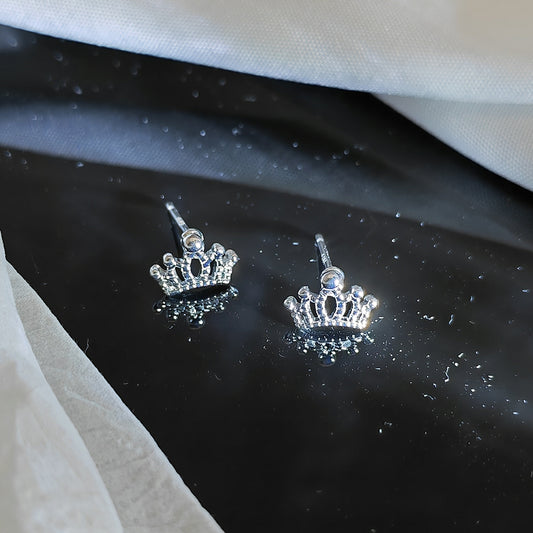Mini Hollow Crown Earrings