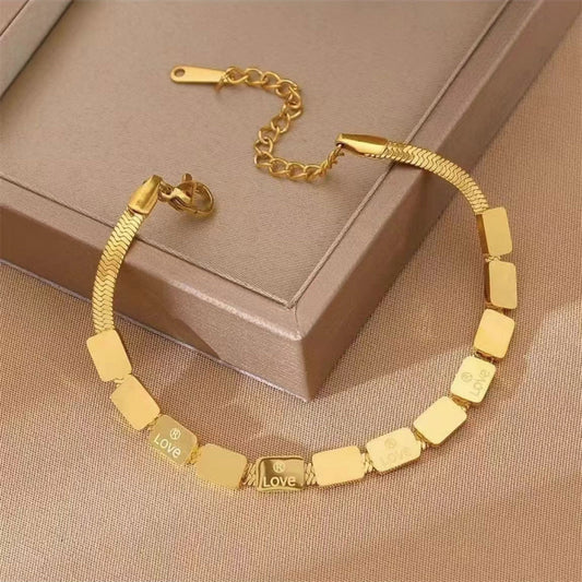 Love Small Square Brand Bracelet
