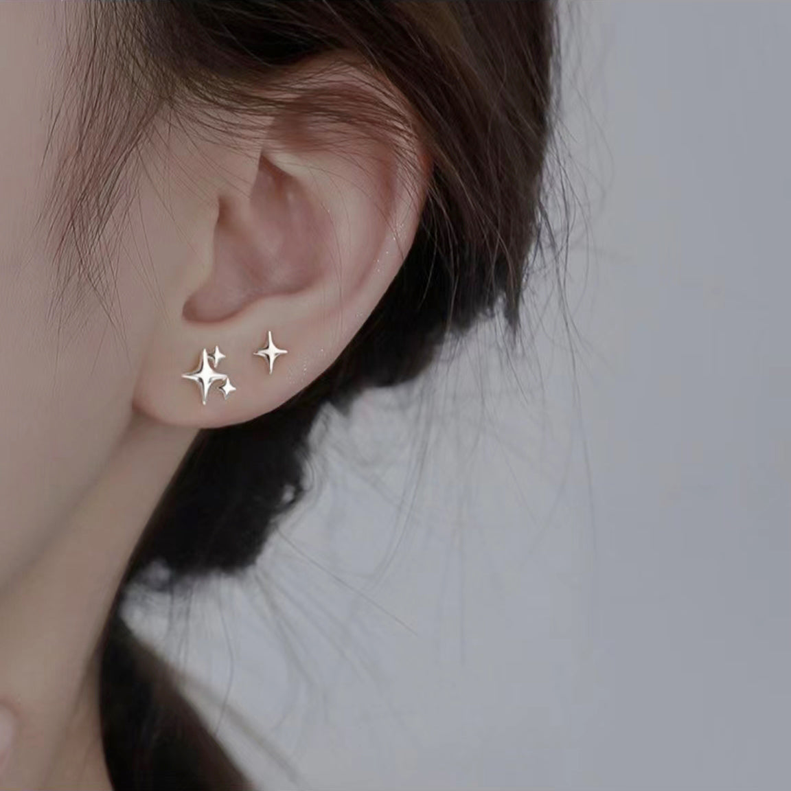 Asymmetric Stars Earrings