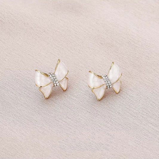 Small Fragrant Style Bow Earrings