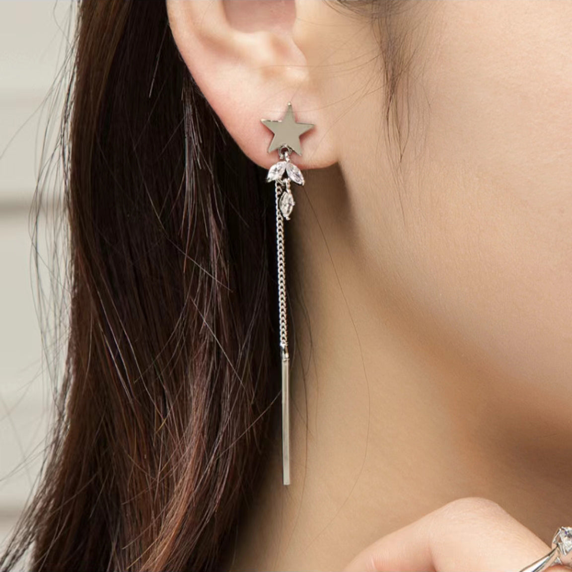 Temperament Star Tassel Earrings