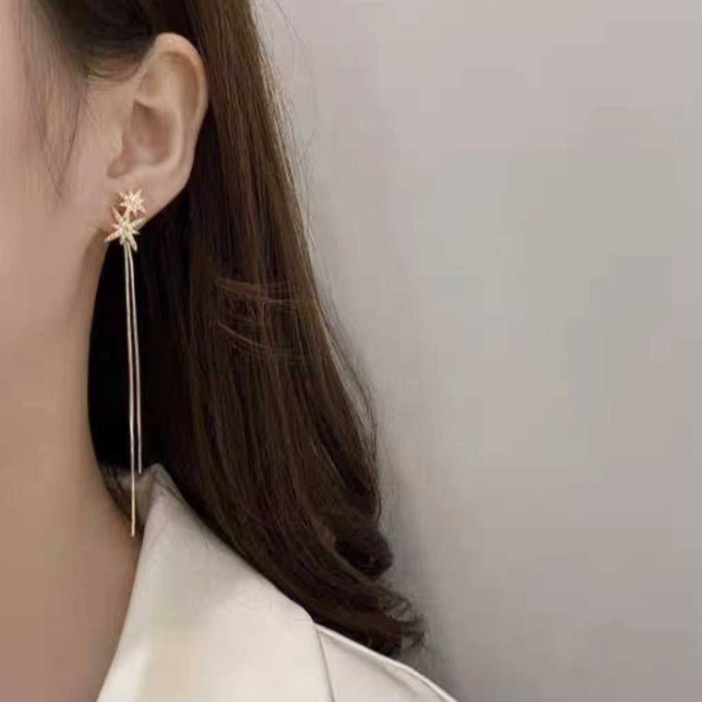 Korean Style Star Tassel Earrings